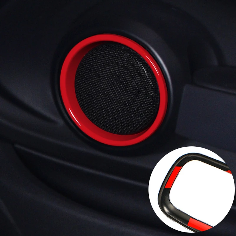 

2 pcs Car speaker Modification Sticker Horn frame Decoration ring For MINI Cooper F55 F56 F57 Car Accessories Interior Styling
