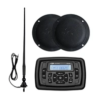 12v marine stereo audio bluetooth radio fm am car mp3 player4inch waterproof speakersradio antenna for rv motorcycle