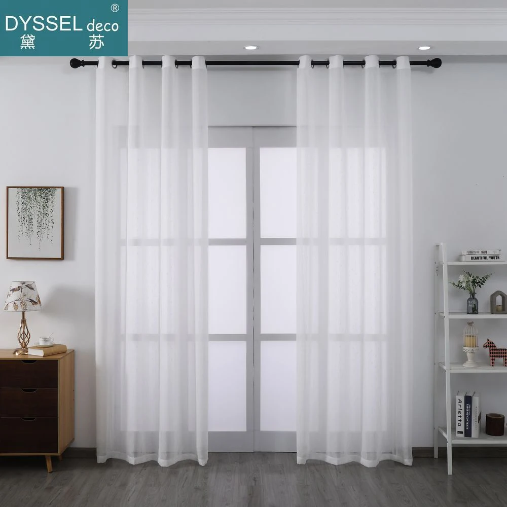 Современные льняные полосатые снежные тюлевые люверсы Dyssel Deco в европейском