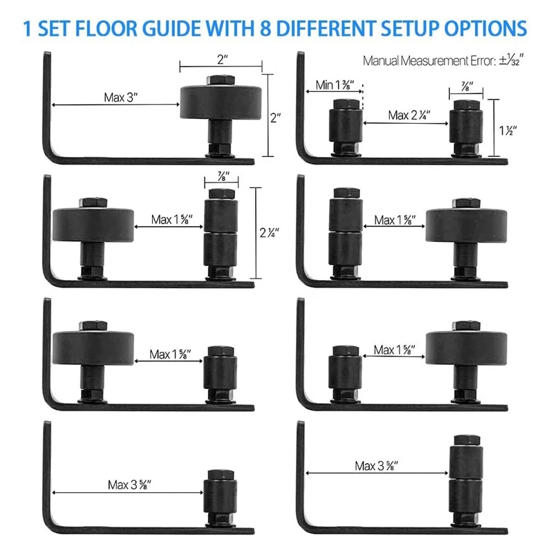 8 в 1 раздвижные двери сарая рельс шкив аппаратный Комплект Топ установленный