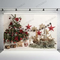 merry christmas tree ball gift star santa claus snow baby child portrait photo background photography backdrop photobooth studio
