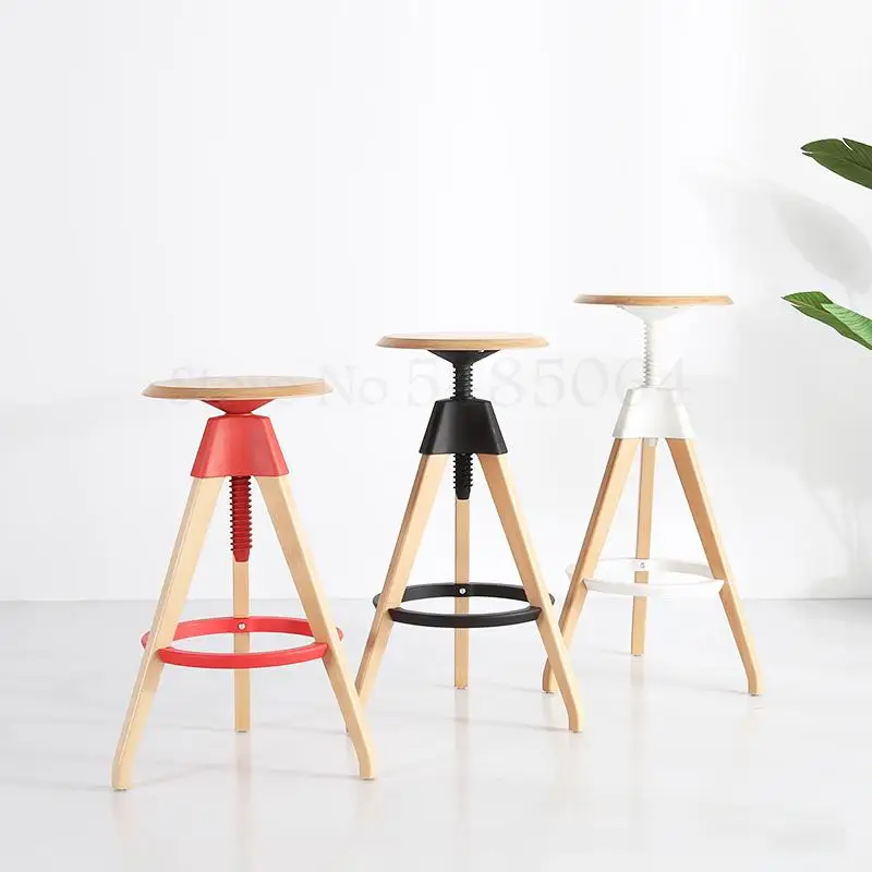 Современный минималистичный круглый вращающийся подъемник из массива дерева в