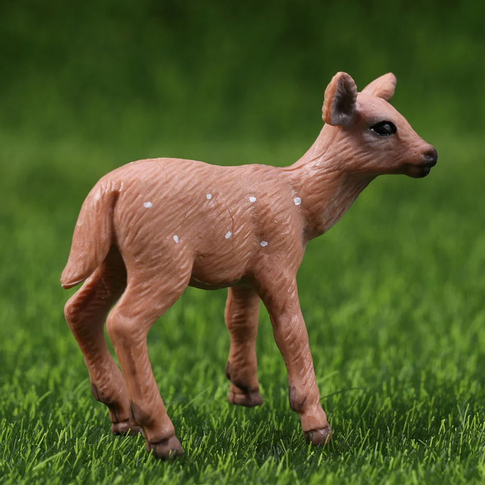 

4Pcs Simulated Wild Deer Model Household Christmas Decor Gift Teaching Tools for Children Home Ornament
