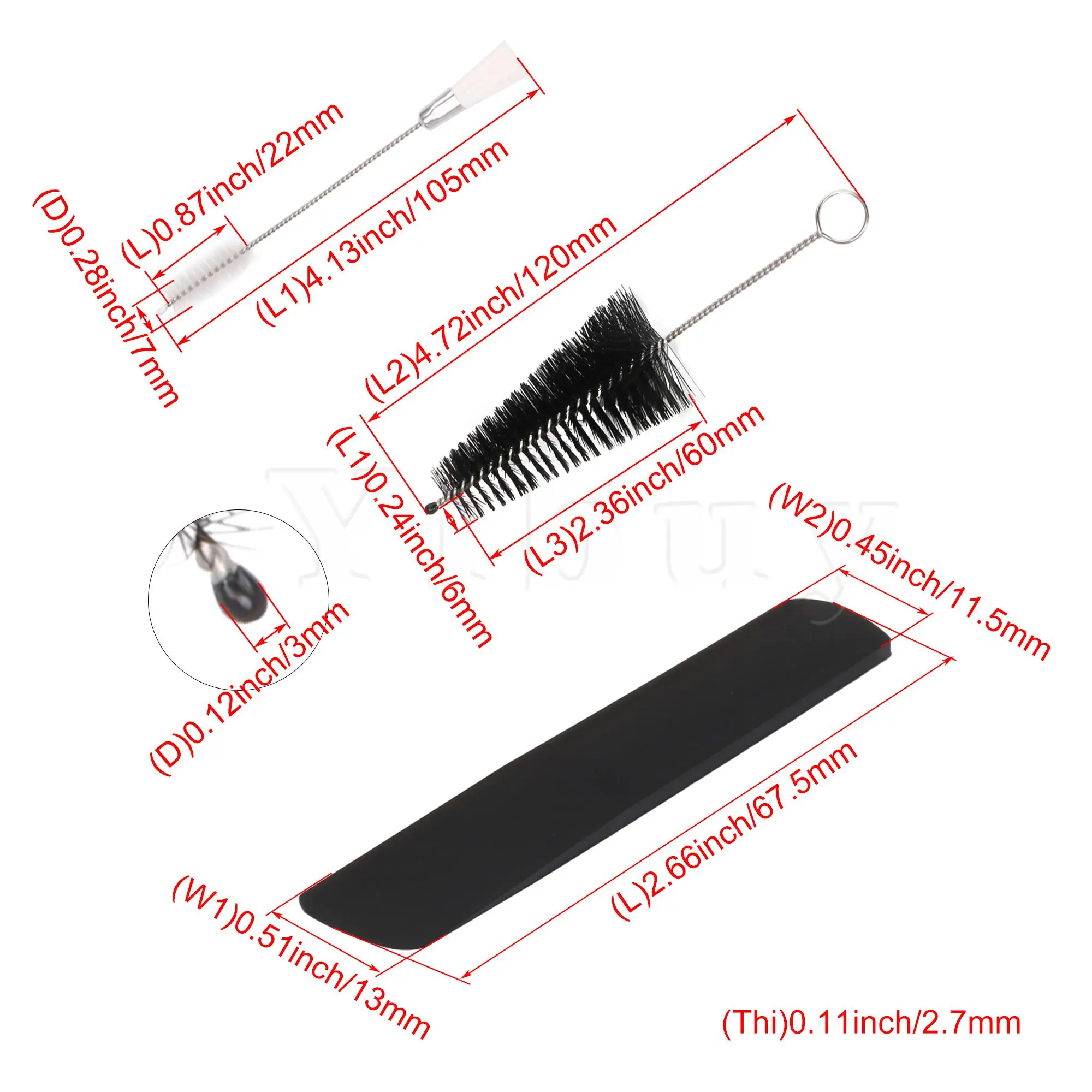 

Yibuy Clarinet Reed Case Mouthpiece Holder Box with Sound Hole Brush Black