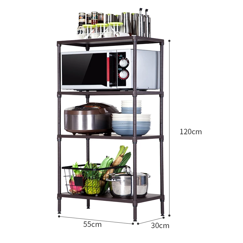 

Kitchen Shelf, Floor To Floor Multi-layer Storage Shelf, Provincial Space, Floor To Floor Simple Microwave Oven, Iron S