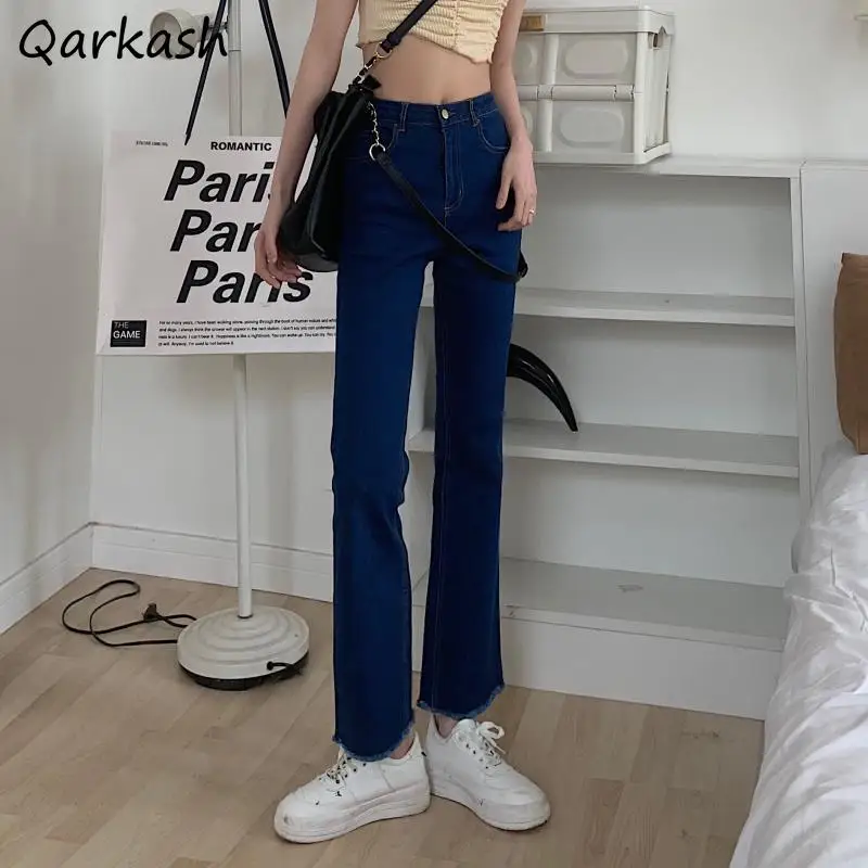 

Джинсы женские облегающие, модная универсальная уличная одежда, элегантные женские обтягивающие повседневные брюки в Корейском стиле с вы...