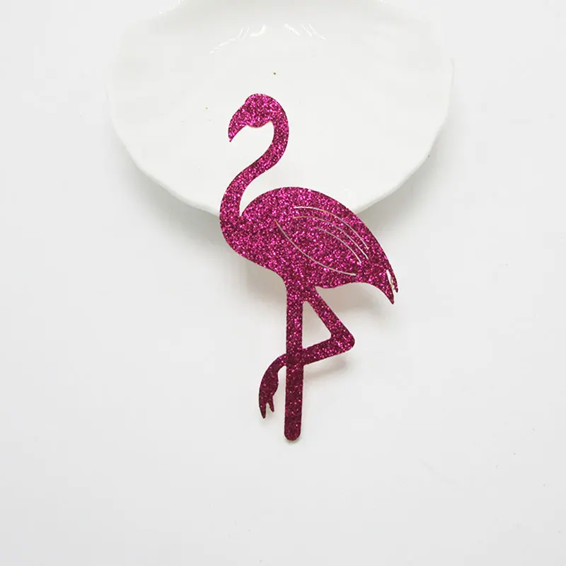 25 шт./лот 9*5 см блеск порошок Фламинго Форма мягкий горный хрусталь аппликации для