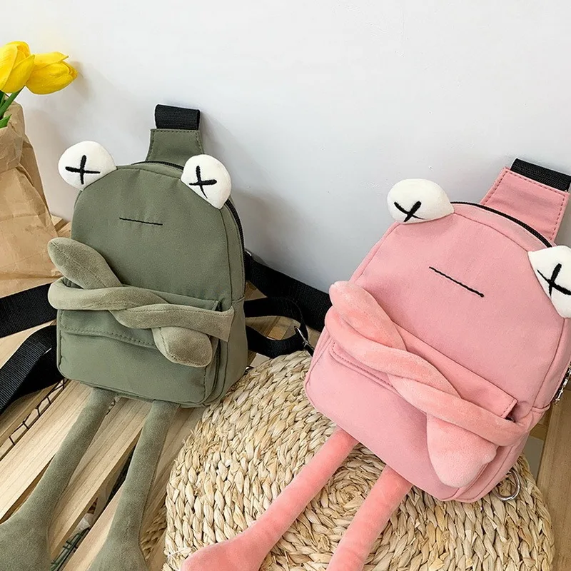 

Girls New Personality Girl Small Bag Tide Cartoon Cute Frog Bag Casual Messenger Bag Chest Bag Shoulder Crossbody Bag Women Bag