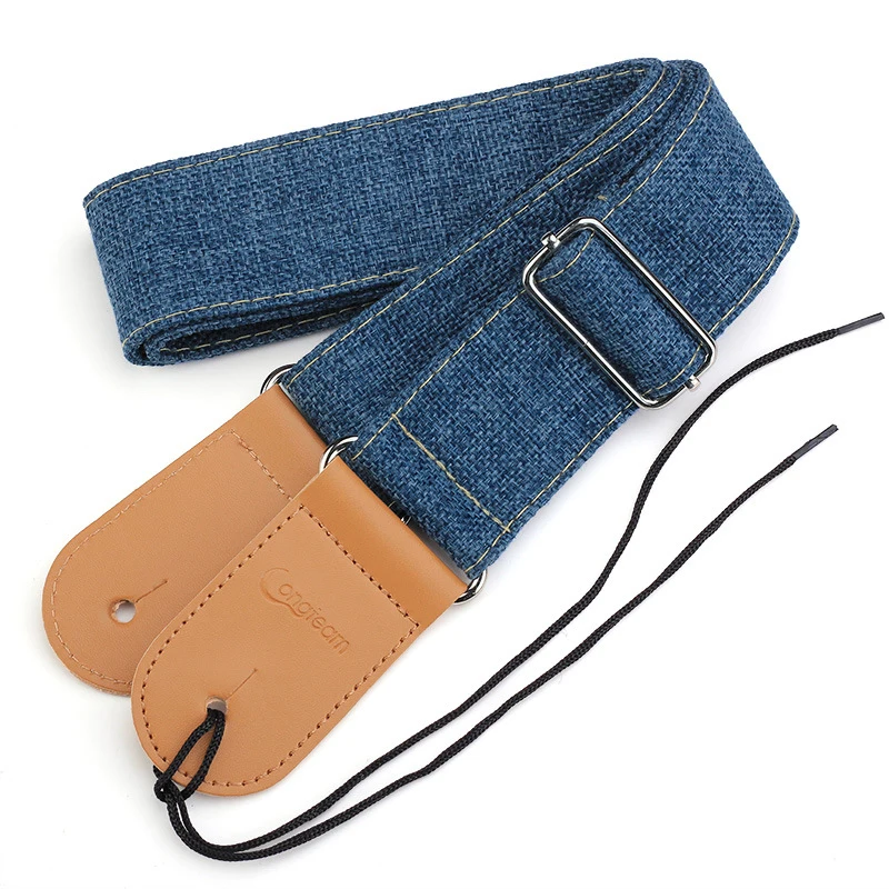 einstellbar baumwolle gitarre schwanz nagel strap volks holz gitarre elektrische gitarre schräge quer schulter gurt instrument zubehör free