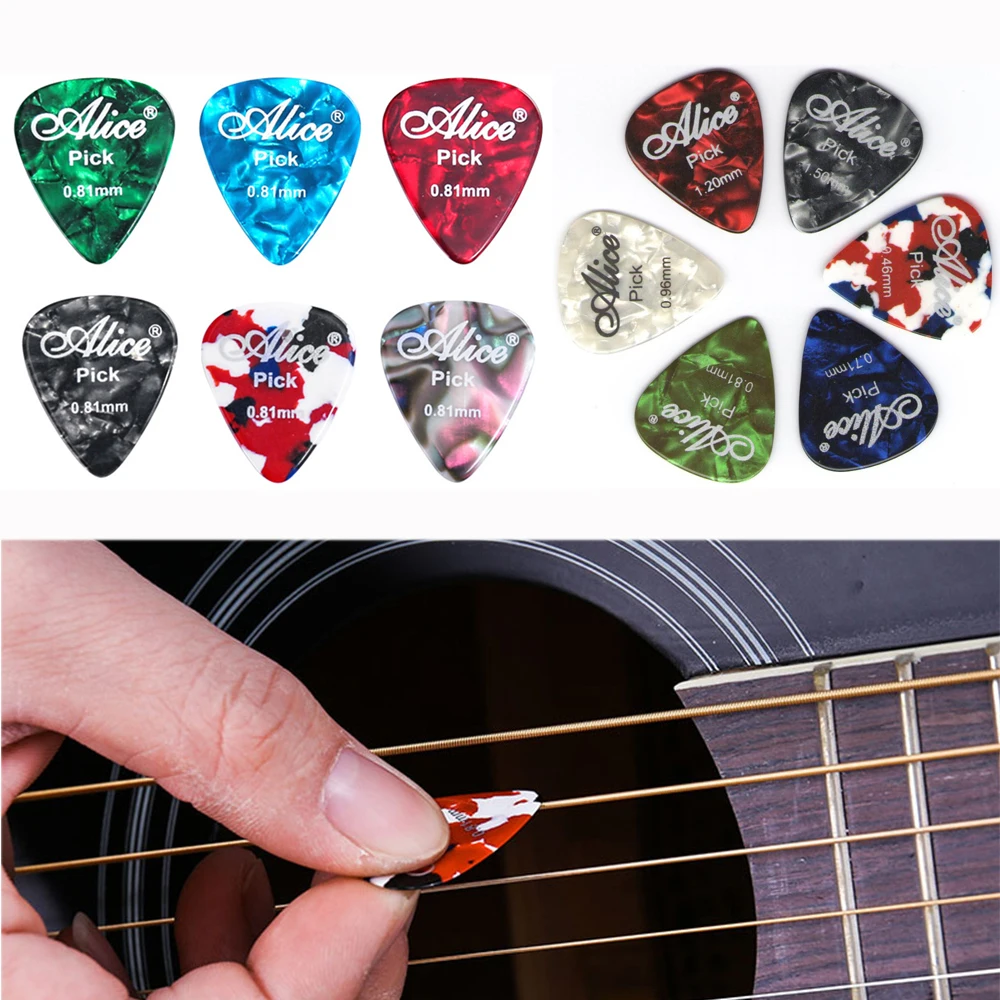 6 pcs plektren plektren schrapnell alice akustische elektrische bass plektrum vermittler musical instrument dicke mix 046 15 free global shipping