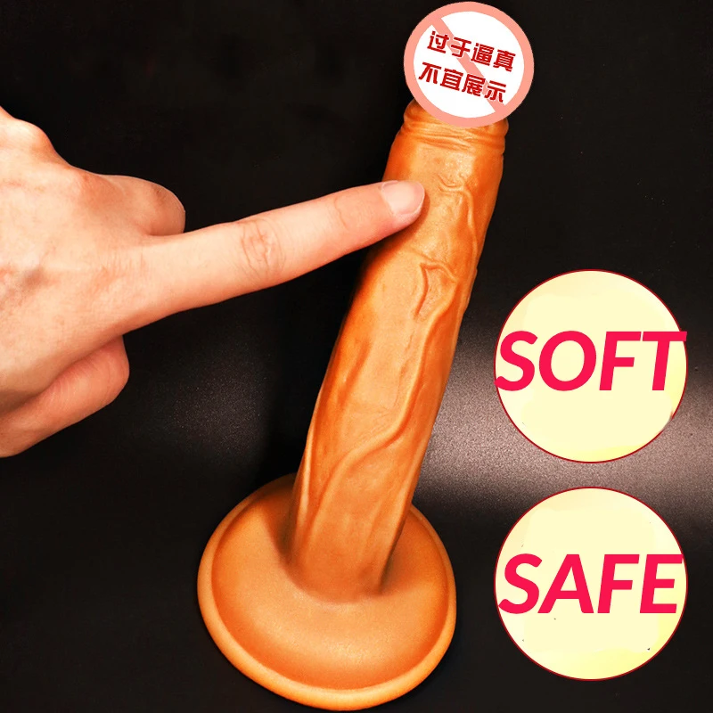 Реалистичный фаллоимитатор огромное всасывание женский пенис мастурбация