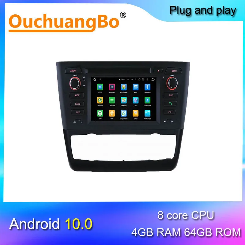 Ouchuangbo android 10 аудио автомобиля dvd gps навигации Радио для E81 E82 E88 2004 2012 автоматический