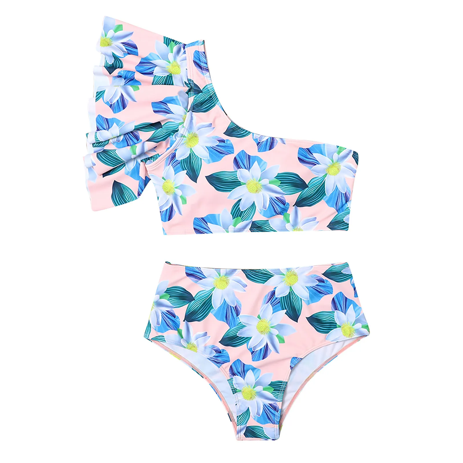 

ISHOWTIENDA Mini Bikini Sexy Women's New Split Swimsuit Ruffle Sexy Special Printed Swimsuit Swimwear Women
