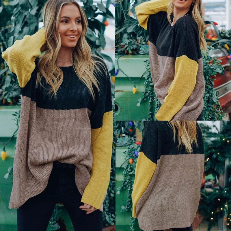 Женская трикотажная футболка Lossky свободная с длинным рукавом элегантная