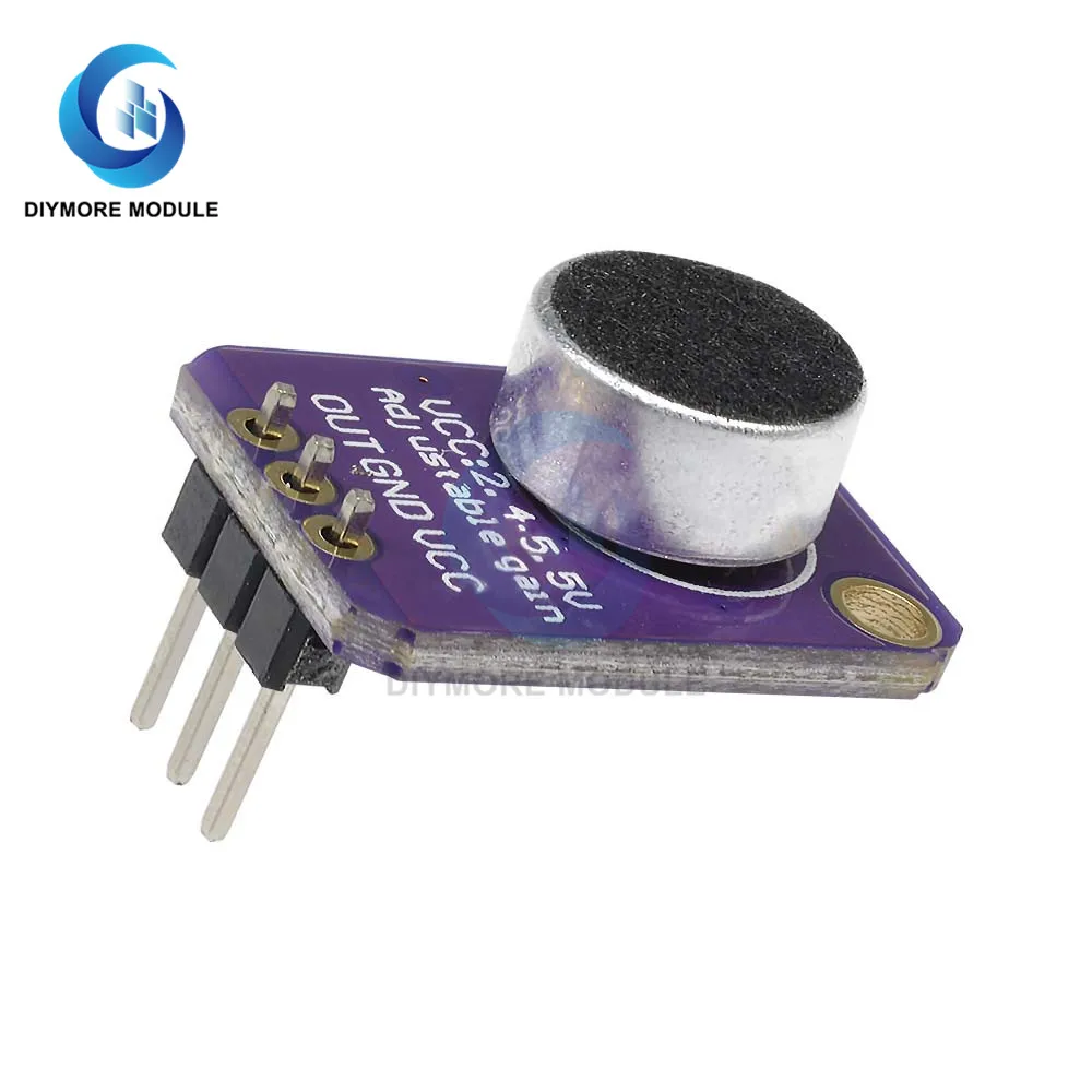 MAX4466 Microphone Amplifier Module Adjustable Gain OUT GND VCC DC 2.4-5V Premicrophone Amplifiers For Arduino | Электронные