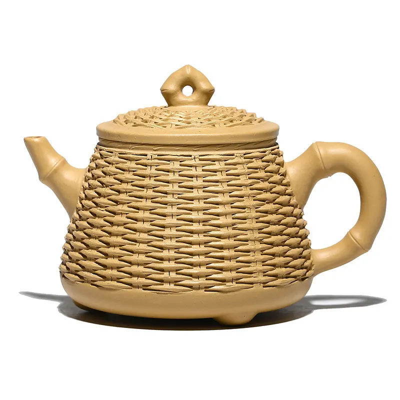 

Yixing Zisha teapot bamboo basket teapot