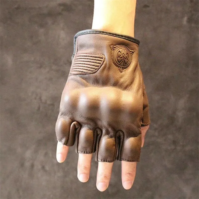Мотоциклетные Перчатки из натуральной кожи в стиле ретро Классические городские