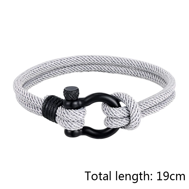2021 модный браслет на веревке для выживания удачу мужчин и женщин черные