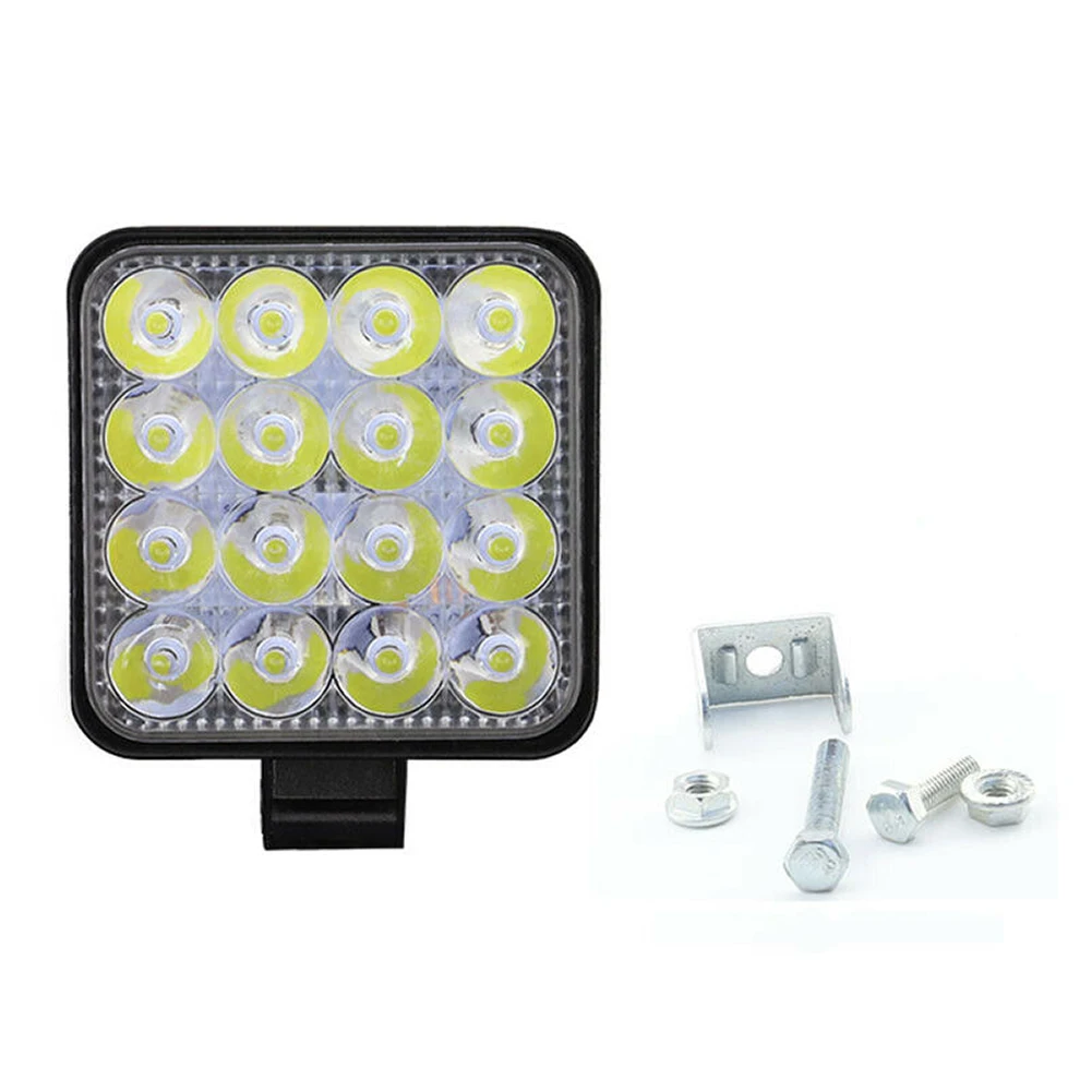 

СВЕТОДИОДНЫЙ Автомобильный рабочий светильник, лампа для грузовиков, прицепов, внедорожников, лодок, 12 В, 24 В, 4WD, 48 Вт