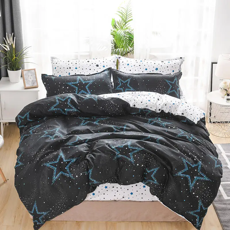 

Yaapeet 3/4pcs Feather Printed Bedding Set Bedroom Jacquard Bedding Linens Elegant Breathable Pillowcase & Duvet Cover Sets