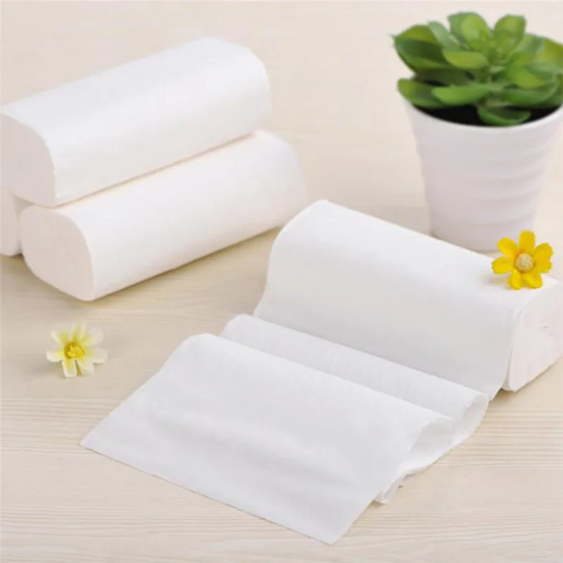 

2020 New Arrival 12 rolls Toilet Paper Bulk Rolls Bath Tissue Bathroom White Soft 4 Ply Wood Pulp Paper Toilet Paper Creative