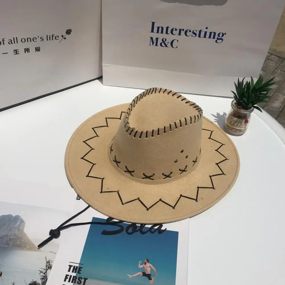 Ковбойская шляпа в западном стиле для мужчин женщин детей Fedora улицы с широкими