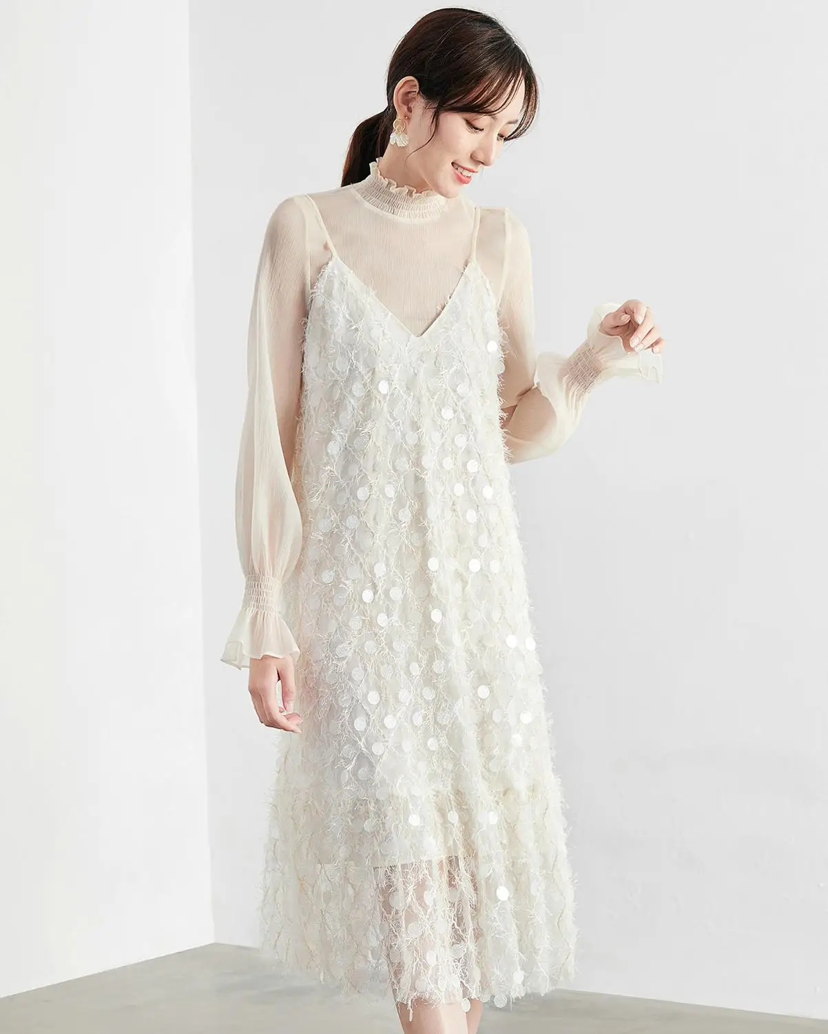Women Sleepwear Dress Gown Nightgown Vintage Long Sleeve White Night Home Clothes For princess dress set |