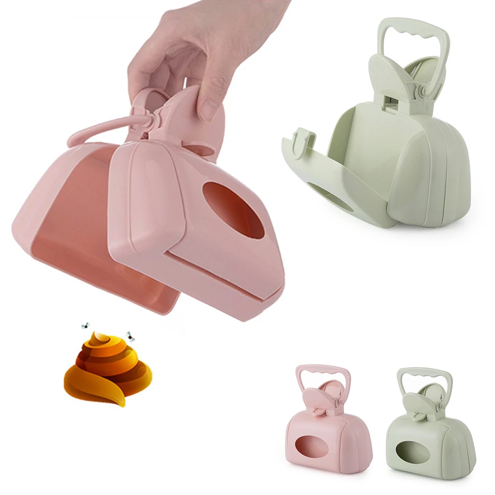 

Dog Pooper Scooper With Garbage Bag Dispenser Outdoor Portable Poop Scoop Clean Animal Waste Picker Cleaning Tools Pet Supplies