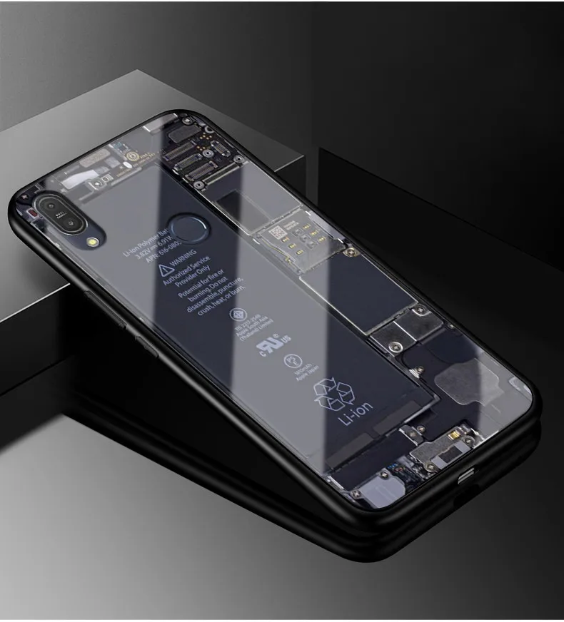 16 Для Asus Zenfone Max Pro M1 ZB601KL Чехол Жесткий PC стеклянный чехол для телефона черный ТПУ бампер чехол для Asus Zenfone Max Pro M1 ZB602KL - Цвет: 16