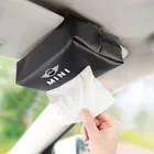 Автомобильная коробка для салфеток, кожаный держатель салфеток, солнцезащитный козырек, задняя часть сиденья для MINI Cooper F55 F56 R60 R59 R58 R57 R56 One JCW Clubman Countryman