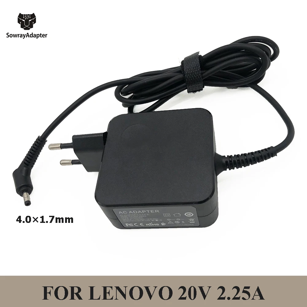 20V 2.25A 45 Вт 4 0*1 7 мм адаптер питания для ноутбука Lenovo зарядное устройство Ideapad 100 100s