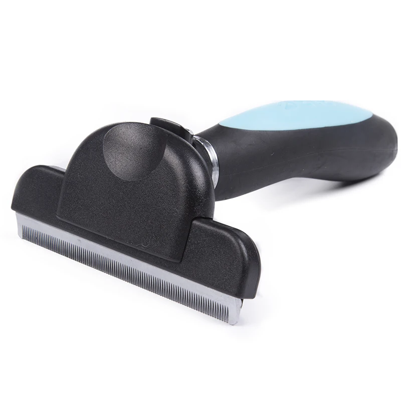 

Self-Cleaning Pet Deshedding Brush with Stainless Steel Safety Blade-Reduces Shedding by up to 95% Deshedding for Dogs and Cats