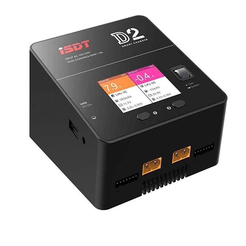 ISDT D2 LiPo зарядное устройство Duo Dis двойной 200 Вт 12A2 AC двухканальный выход 1 6S Li Ion Life