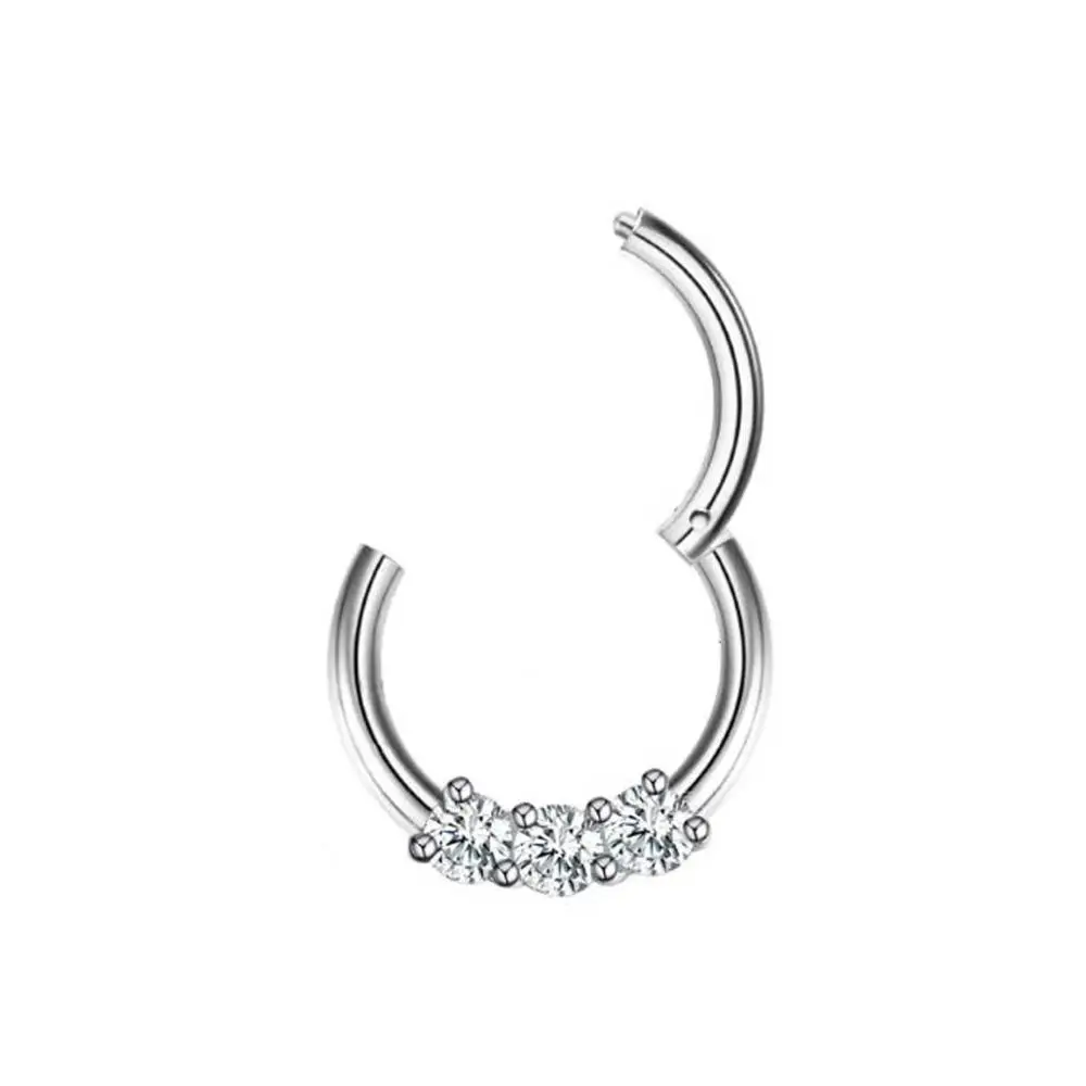 1 шт. Настоящее пирсинг Septo носовые кольца Daith драгоценный камень хрящ траг Ушная