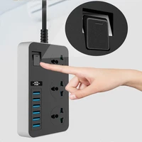 power strip euauusuk plug usb fast charging socket 2 m cable extension socket with 6 usb port overload protection socket