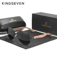 kingseven 2021 new handmade wood sunglasses polarized mens glasses uv400 protection mirror eyewear wooden temples oculos z5518