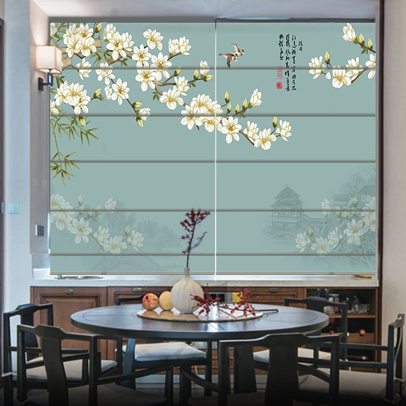 Римские шторы могут быть настроены с узорами для спальни гостиной роликовые