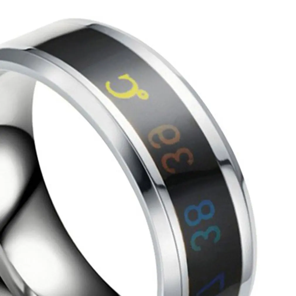 Кольцо для влюбленных умное кольцо с температурным дисплеем мужчин и женщин