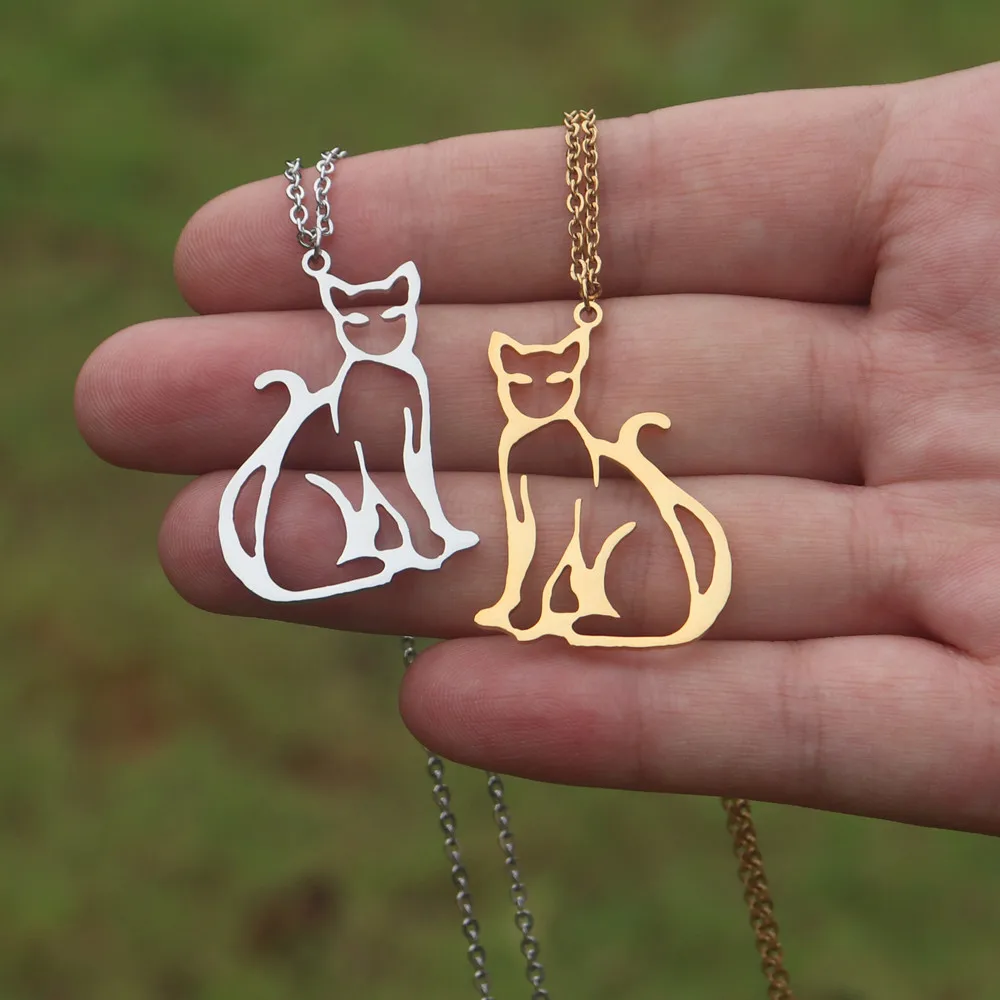 Ожерелье в виде оригами животных кошек для маленьких девочек подарок на день