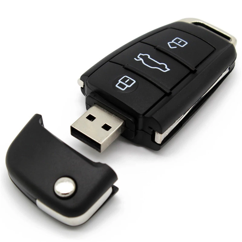 Модный чехол Творческий 128 ГБ USB Audi USB2.0 зарядных порта для автомобиля ключ 64 флеш