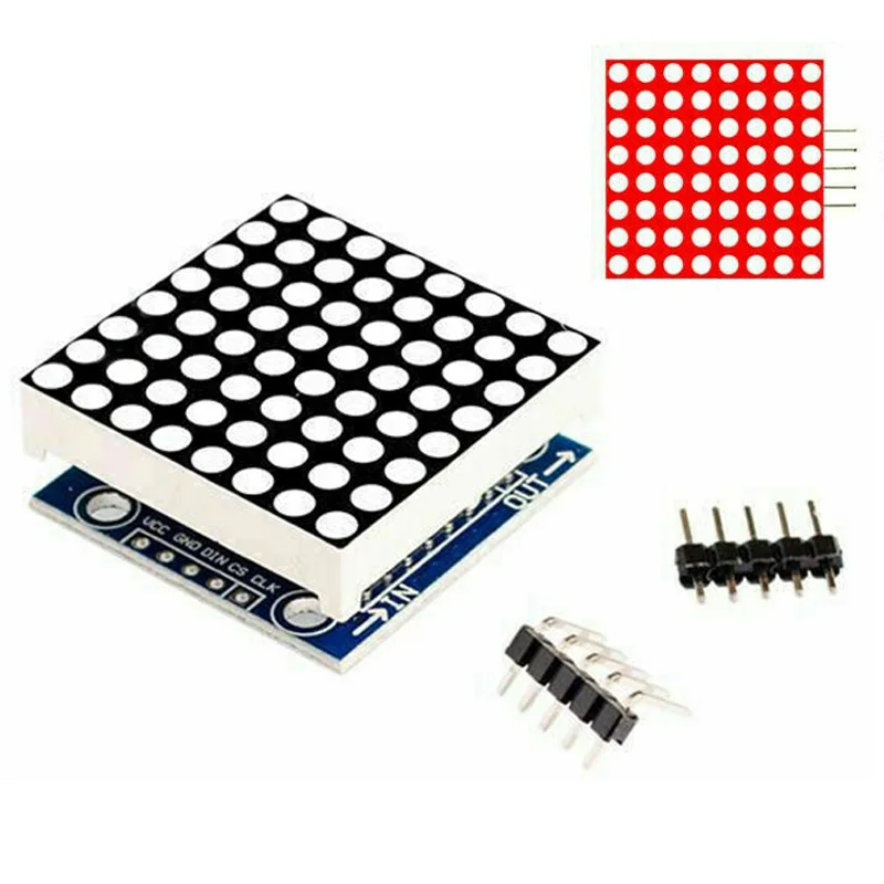 MAX7219 точечный блок MCU светодиодный модуль дисплея для Arduino Raspberry Pi 64 отдельный s