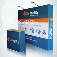 custom display booth backdrop 10 ft trade show straight pop up exhibit