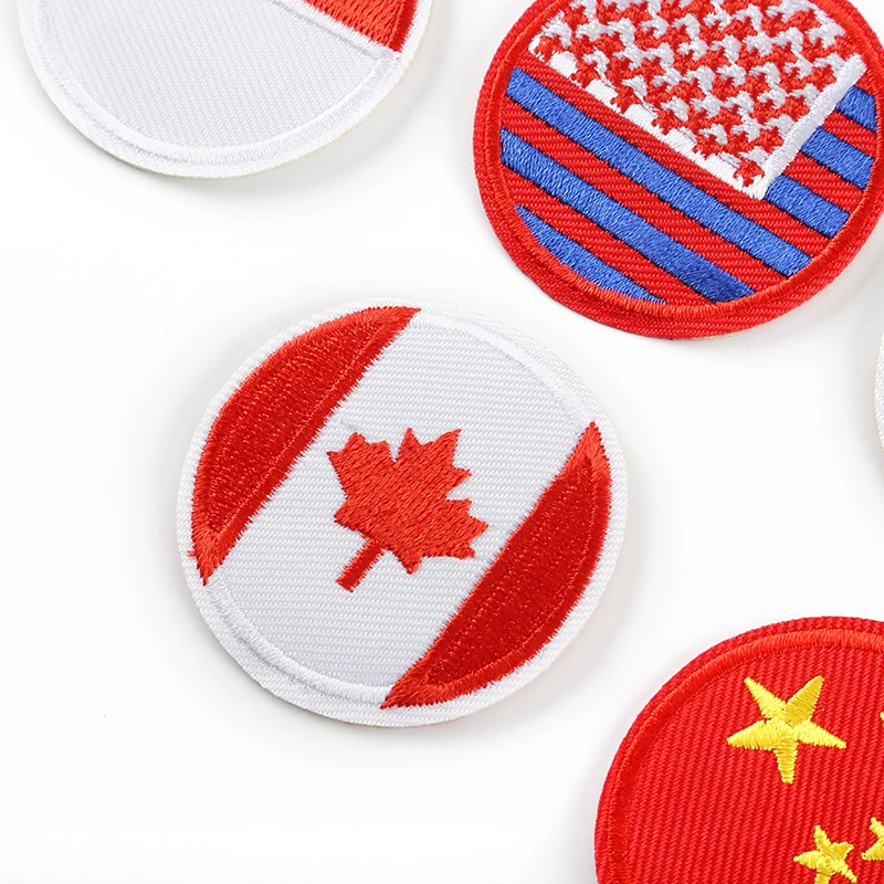 1 шт. Круглый национальный флаг одежда нашивки для полос наклейки одежды по всему