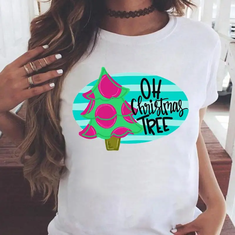 Женская футболка с коротким рукавом акварелью и мультяшным принтом | одежда