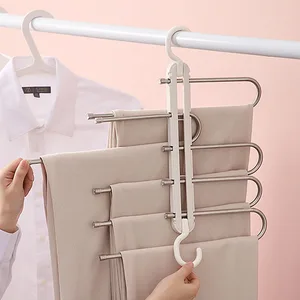 Вешалка для брюк домашний шкаф телескопическая Вешалка для хранения брюк Складная Многофункциональная многослойная вешалка для брюк