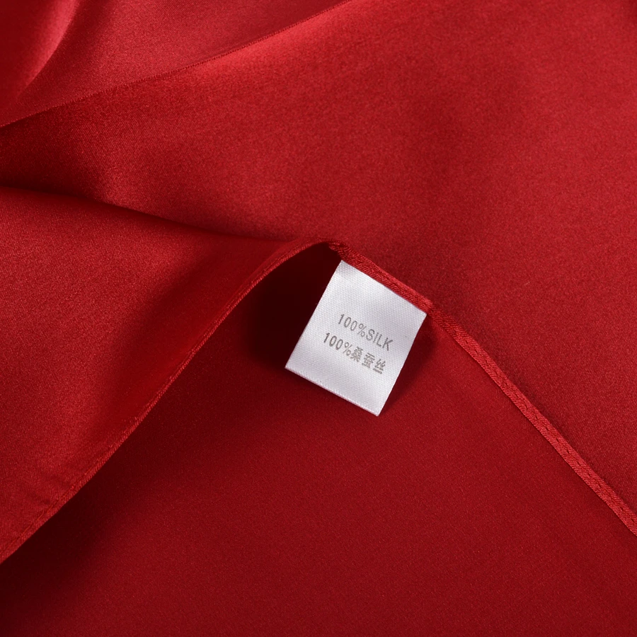 [BYSIFA]  Pure Silk Wine Red Silk Scarf Shawl Women Fashion Luxury Crepe Satin Silk Long Scarves Ladies Brand Head Scarf Cape images - 6