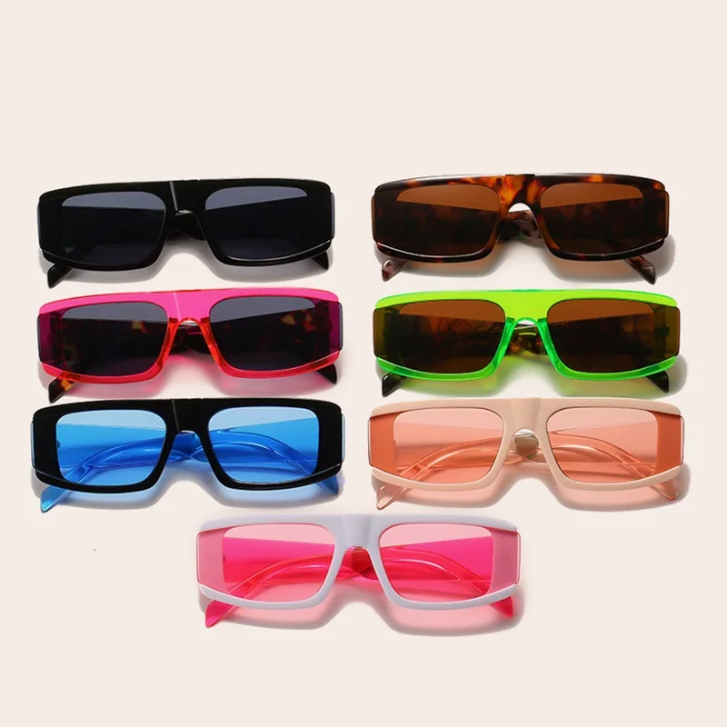 Солнцезащитные очки в стиле ретро для мужчин и женщин небольшие прямоугольные