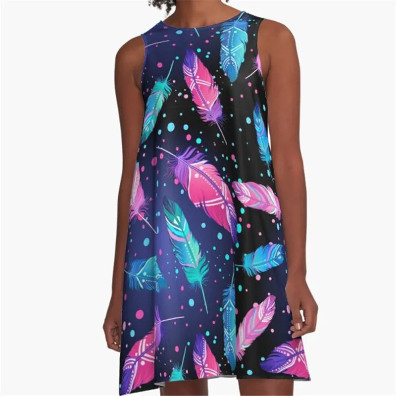 

Fashion Women summer dresses starbursts green Printed A-Line Boho Dress for women harajuku Sexy ladies mini short beach dress