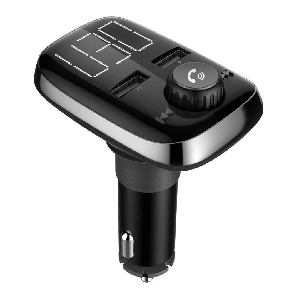 

LAMJAD BT74 4.2 FM Transmitter Dual USB Port Charger FM Modulator MP3 Player Car Lighter Bluetooth Handfree Call MP3 player