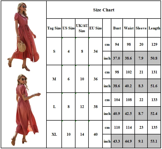 

Fashion Style Womens Ladies Short Sleeve Fashion High Waist Casual Summer Beach Maxi Dress New